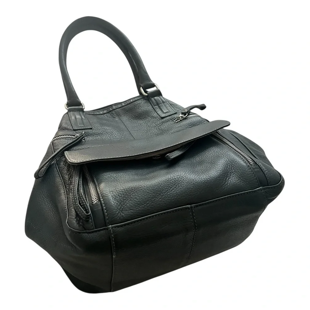 THE DAY & MOOD HANNAH BAG leather Anthropologie dual Handle removable strap Grey